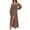 Coffee, variant on Women's Boho Off Shoulder Dress Spring Summer Side Split Flowy A Line Long Maxi Dresses L