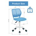 thumbnail image 6 of Ergonomic Home Office Desk Chair with Adjustable Height, Rolling Base, and Breathable Backrest, Blue, 6 of 8