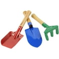 thumbnail image 1 of 3pcs Mini Metal Rake Shovel Trowel Set Garden Tools Set Kids Beach Sandbox Toy, 1 of 5