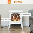 thumbnail image 6 of HOMCOM Electric Fireplace Heater, Fireplace Stove with Realistic LED Flames and Logs and Overheating Protection, 750W/1500W, White, 6 of 9