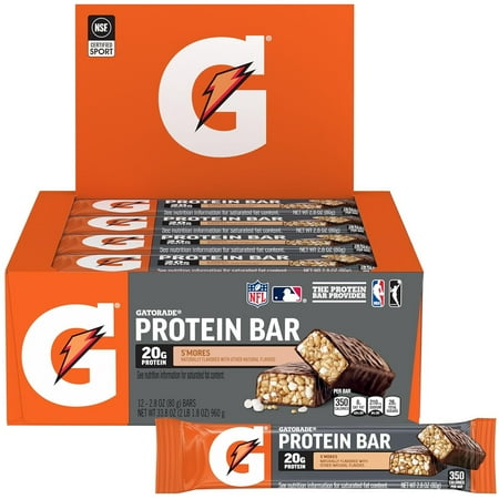 Gatorade Protein Bars S'mores, 2.8 Oz 12ct