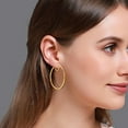 thumbnail image 2 of Charmsy Classic Hoop Earrings for Women | 14K Gold-Plated Large Earring Hoops | Women’s Click-Top Hoop Earrings 50MM, 2 of 5