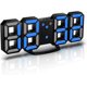 thumbnail image 1 of 3D LED digital alarm clock, wall clock, digital clock, 3D LED alarm clock with 3 adjustable brightness, 1 of 5