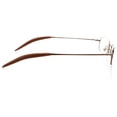 thumbnail image 3 of Unisex Optical Eyewear - Rectangle Shape, Metal Full Rim, Bronze, 3 of 4