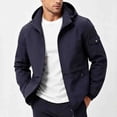 thumbnail image 4 of LYSMORA Mens Hooded Softshell Jacket Cargo Sleeve Pocket Zipper Side Pockets Elastic Cuff Windproof Daily Outdoor Coat, 4 of 7