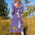 thumbnail image 4 of Miss Frizzle Weather Sweetheart Knot Flared Dress Fashion Design Large Size Loose Dress Miss Frizzle Magic School Bus Teacher, 4 of 5