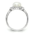 thumbnail image 5 of Sterling Silver CZ White FW Cultured Pearl Ring, 5 of 5