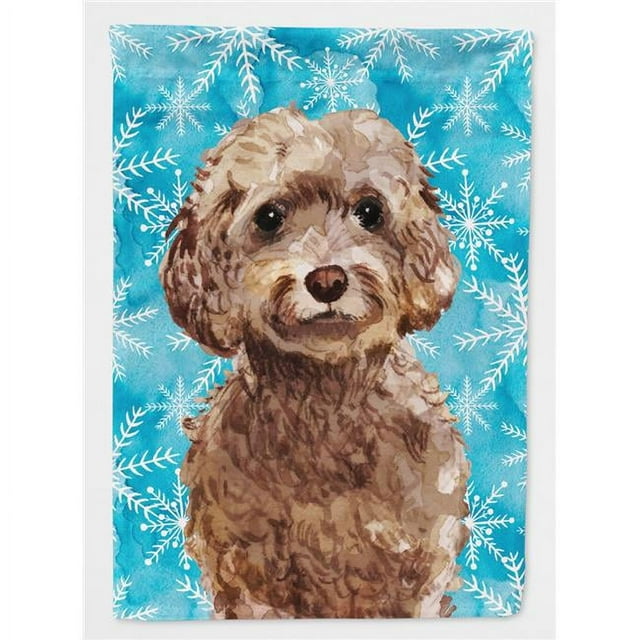 Carolines Treasures BB9444GF Brown Cockapoo Winter Flag Garden Size