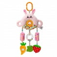 thumbnail image 2 of Baby Infant Cartoon Animal Hanging Bell Rattle Teether Sound Stroller Plush Toy, 2 of 8