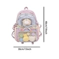 thumbnail image 3 of Kawaii backpack Coquette Aesthetic Daypack Y2k backpack with Transparent Window Clear Pockets, 3 of 5
