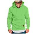 thumbnail image 3 of TOWED22 Mens Pullover Hoodies Long Sleeve Casual Lightweight Fashion Hooded Sweatshirt with Kanga Pockets(Light Green,3XL), 3 of 5