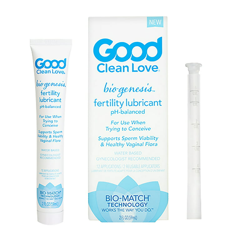 Good Clean Love: BioGenesisâ„¢ Fertility-Friendly Lubricant, Water-Based &  Paraben-Free Lube, for Women & Couples Trying to Conceive, Safe for Sex  Toys, 2 Oz - Walmart.com