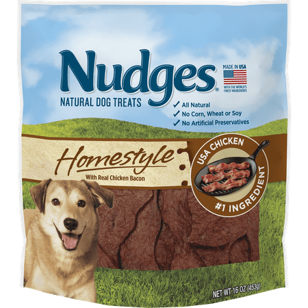 Nudges Homestyle with Real Chicken Bacon Dog Treats, 16 (Best Dog Treats For Puppies)