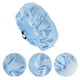 thumbnail image 3 of Gorros de baño ajustables para mujeres 1 Pc para negocios de baño y viajes en color azul PEVA satén, 3 of 3