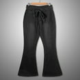 thumbnail image 6 of Jeans for Women Plus Size Ladys High Waisted Lacing Stretch Wide Leg Bell-Bottomed Pants, 6 of 6