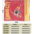thumbnail image 5 of Kansas City Blanket Gifts for Men Women Youth Fans Lightweight Flannel Throw Blanket Classic Sport Team Color Blankets for Sofa Bedroom Living Room 60" X 50", 5 of 6