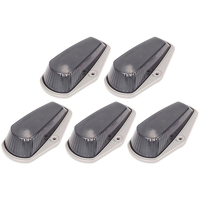 Paquete de 5 luces LED de posición de cabina con lente ahumada, luz de circulación para techo con paquete de cableado para camioneta 1973-1997