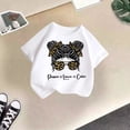 thumbnail image 5 of Kid Girls Cute Girls Cartoon Graphic Crew Neck Short Sleeve Tee Summer Casual T Shirt White,3-4 Years, 5 of 5