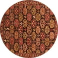 thumbnail image 1 of Ahgly Company Indoor Round Oriental Orange Industrial Area Rugs, 7' Round, 1 of 4