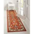 thumbnail image 3 of Unique Loom Kashan Traditional Floral Area Rug, 2 Feet 2 Inch x 8 Feet 2 Inch, Terracotta/Ivory, 3 of 10