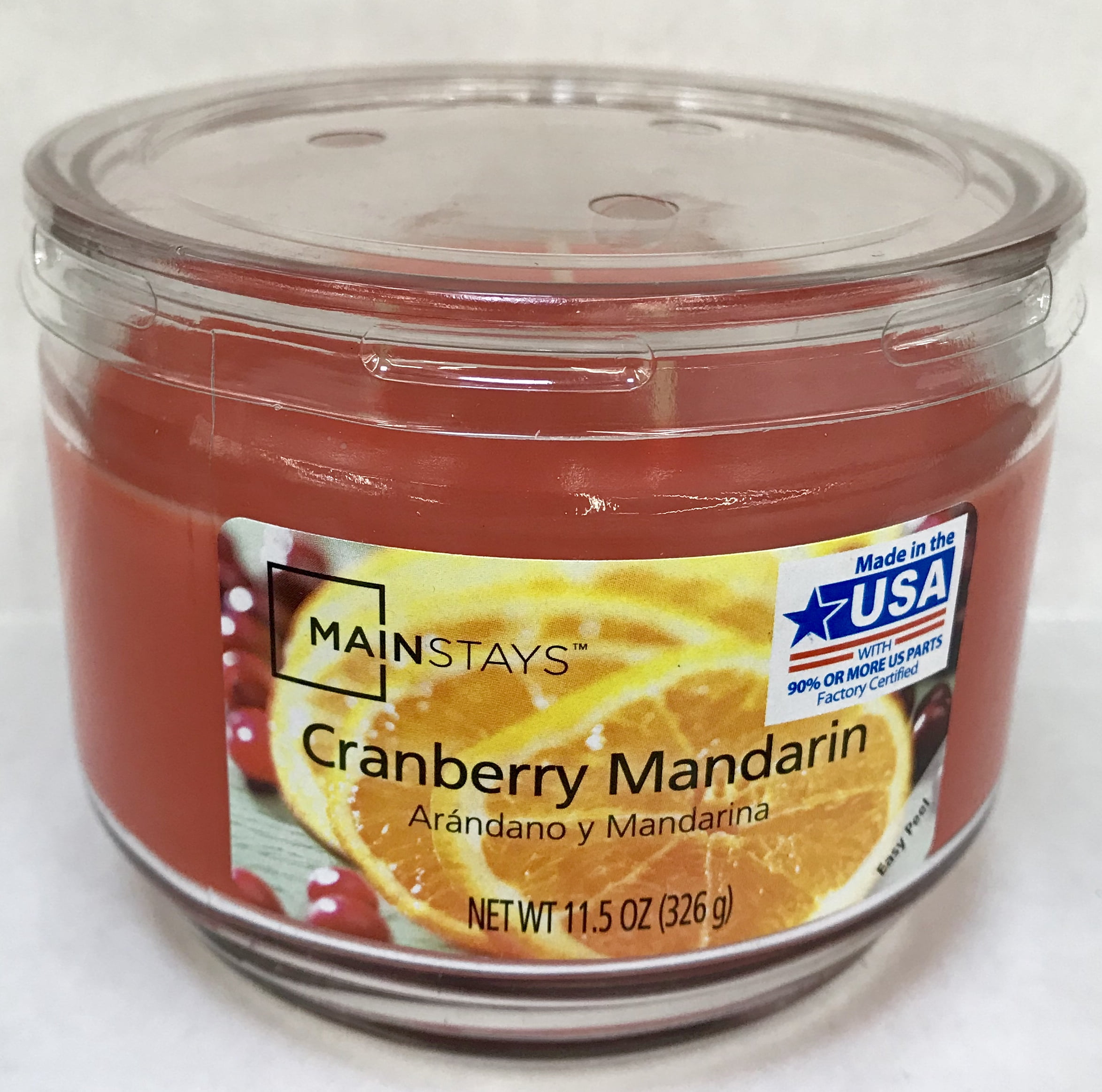 Mainstays 11.5 Ounce Cranberry Mandarin Jar Candle