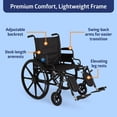 thumbnail image 2 of Medline Pediatric Wheelchair for Children - Promoting Comfort and Mobility, 14”W x 12”D Seat, 2 of 7