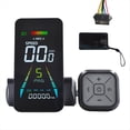 thumbnail image 1 of Pantalla LCD NFC para Bicicleta EléCtrica, Medidor Animado una Color, UART, 24 V/36 V/48 V/60 V, VelocíMetro, Scooter EléCtrico, Medidor LCD NFC SM6PIN, 1 of 10