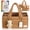 Brown, variant on Plush Sherpa Baby Diaper Caddy Organizer, Portable Nursery Storage Basket with Teddy Bear Charm, Multi‑Compartment Changing Table Organizer for Newborn Essentials, Unisex Baby Shower Gift