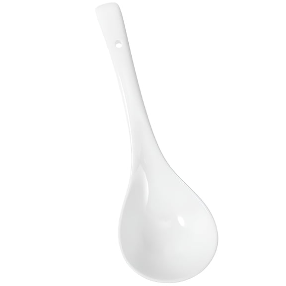ACDANC Japanese Soup Spoon Wonton Ladle Ceramics White