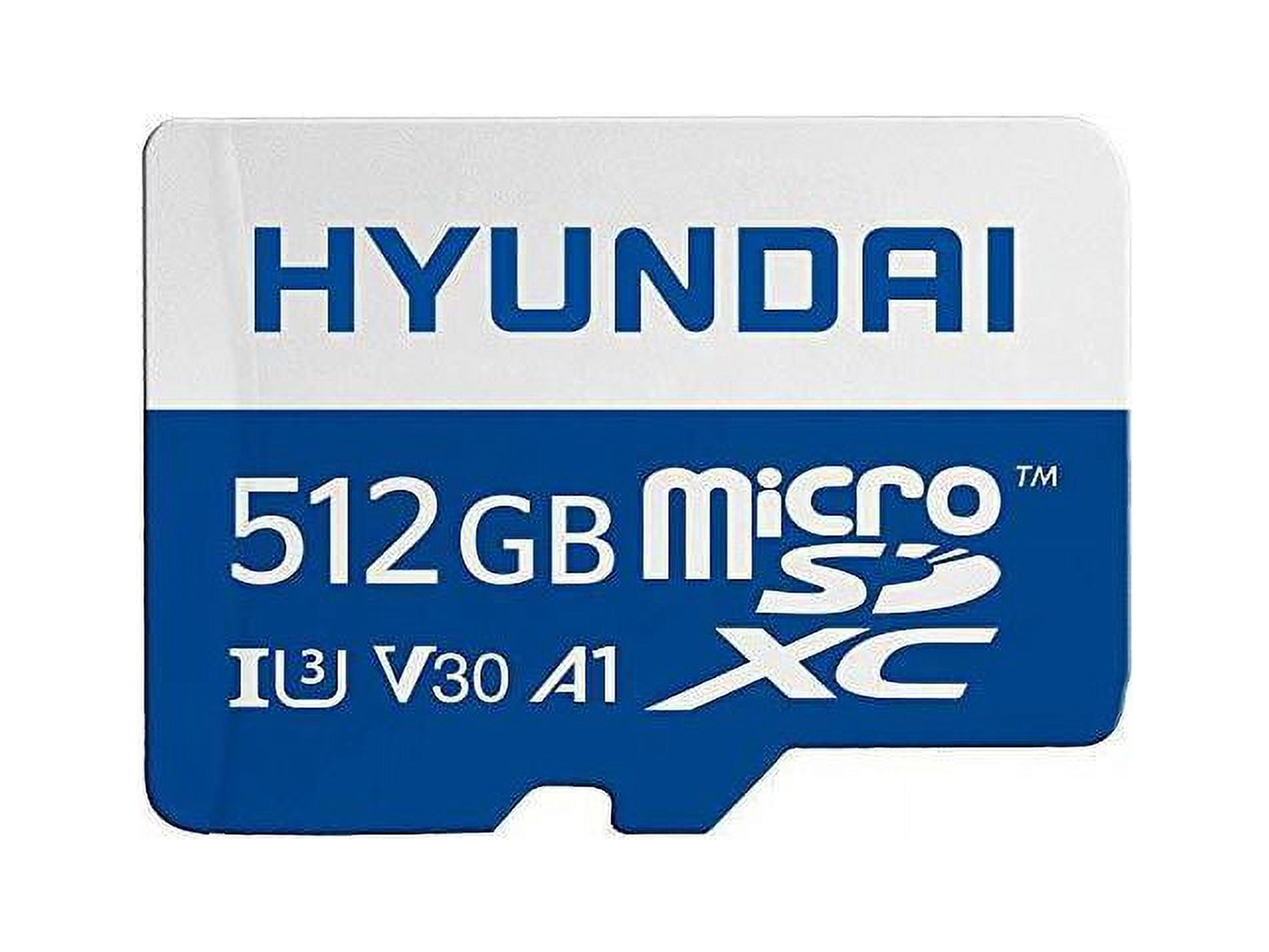 Hyundai Technology 512GB U3 MicroSD Memory Card with Adapter, 4K