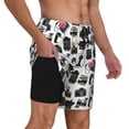 thumbnail image 3 of Balery Cool Camera Mens Swim Trunks Swim Shorts for Men Quick Dry Inseam Beach Shorts with Compression Liner Pocket-Large, 3 of 9