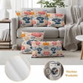 thumbnail image 6 of Shell Coastal Outdoor Waterproof Pillow Covers, Ocean Summer Beach Nautical Coral Decorative Square Throw Pillowcase Sofa Cushion Sham for Patio/Couch/Chair, 26"x26" 2 Pack, 6 of 8