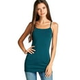 thumbnail image 3 of ShezPretty Women's Basic Cami with Adjustable Spaghetti Straps Tank Top (3XLarge, Green Teal), 3 of 4