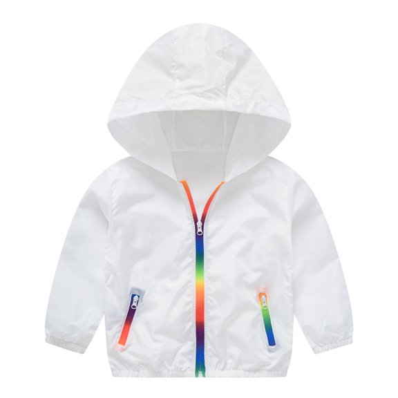 Chenyin Kids Boys Girls Upf 50  Sun Protection Hoodie Jacket Long Sleeve Rashguard Summer Toddler Sun Shirt Outdoor Hiking Performance for 4-12 Years Old