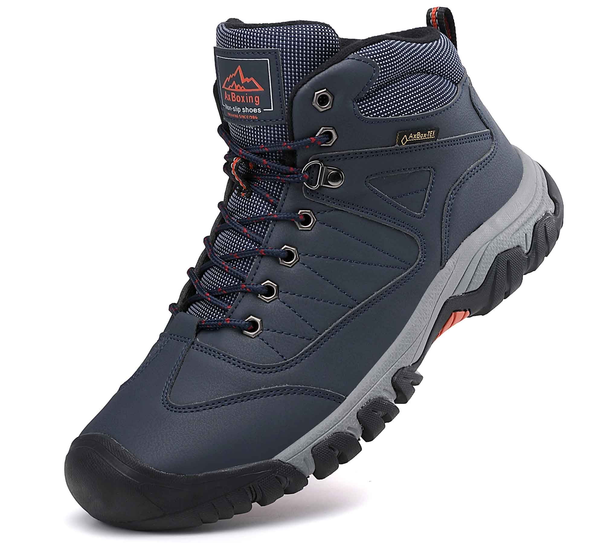 Free Shipping AX BOXING Men s Four Season Boots Outdoor Winter Hiking Boots Brown Walmart