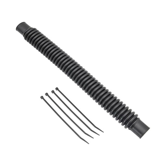 Unatoiry Rubber Depths Round Diving BCD Hose For Underwater Adventures Soft And Flexible Diving Round Black Corrugated 16 Inch 1Set