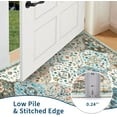 thumbnail image 4 of Hasoo Large Area Rug 10' x 13' Rug for Living Room Bedroom Floral Non-Slip Washable Accent Indoor Carpet, Light Blue, 4 of 5