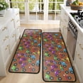 thumbnail image 4 of Kitchen Rugs Sets Of 2,Brown Monster Cartoon Trucks Colorful Pattern Anti Fatigue Kitchen Mat Rugs Non Slip Washable,Decorative Kitchen Floor Mats for Kitchen,Sink,Laundry,17"x47"+17"x47", 4 of 5
