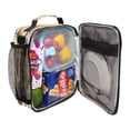 thumbnail image 4 of Insulated Square Lunch Bag with Side Mesh Pocket Fashion Lunch Box Reusable Lunch Tote 10.5" x9.5" x3.5" Vintage Flowers and Hens, 4 of 6