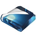 thumbnail image 2 of Cauagu A Wolf Barks Out A Window Pattern Flannel Bed Blankets,Fleece Blanket Comfortable Air Conditioning Blanket for Sofa Bed Travel Couch & Living Room -50"x40", 2 of 8