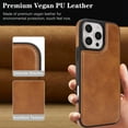 thumbnail image 4 of Dteck Magnetic Case for iPhone 12 Pro / 12 6.1",Shockproof Leather+TPU Case Compatible with Mag Safe Back Cover for iPhone 12 Pro / 12 6.1",Darkbrown, 4 of 6