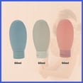 thumbnail image 2 of Vocoste Travel Bottles Set Containers Squeezable Refillable Pink Beige Blue 3 Pcs, 2 of 5