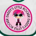 thumbnail image 4 of Inktastic Daddys Little Rocker Girl Girls Baby Bib, 4 of 4