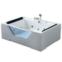 Whirlpool tub white 67″ X 47.2″ hot tub 8 water jets – Linda