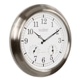 thumbnail image 5 of La Crosse Technology 17.9-inch Indoor/Outdoor Classic Stainless Steel Atomic Analog Wall Clock, 404-80017-INT, 5 of 6