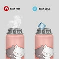 thumbnail image 2 of SEANATIVE Cute Cat Water Bottles Stainless Steel Vacuum Insulated Water Bottles 18 oz Leakproof Lightweight Keeps Cold and Hot Great for Travel Hiking Biking Running Pink, 2 of 7