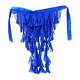 thumbnail image 4 of Pañuelo de cadera para danza del vientre para mujer, cómodo cinturón de cadera con borlas para actuaciones en el escenario. Azul oscuro, 4 of 9