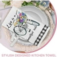 thumbnail image 6 of Pansy Flower Spring Summer Kitchen Dish Towels Set of 2, Life is A Beautiful Ride Bike Mason Jar Hand Towels Drying Baking Cooking Cloth, Buffalo Plaid Farmhouse Home Kitchen Decor 18x26 Inch, 6 of 6
