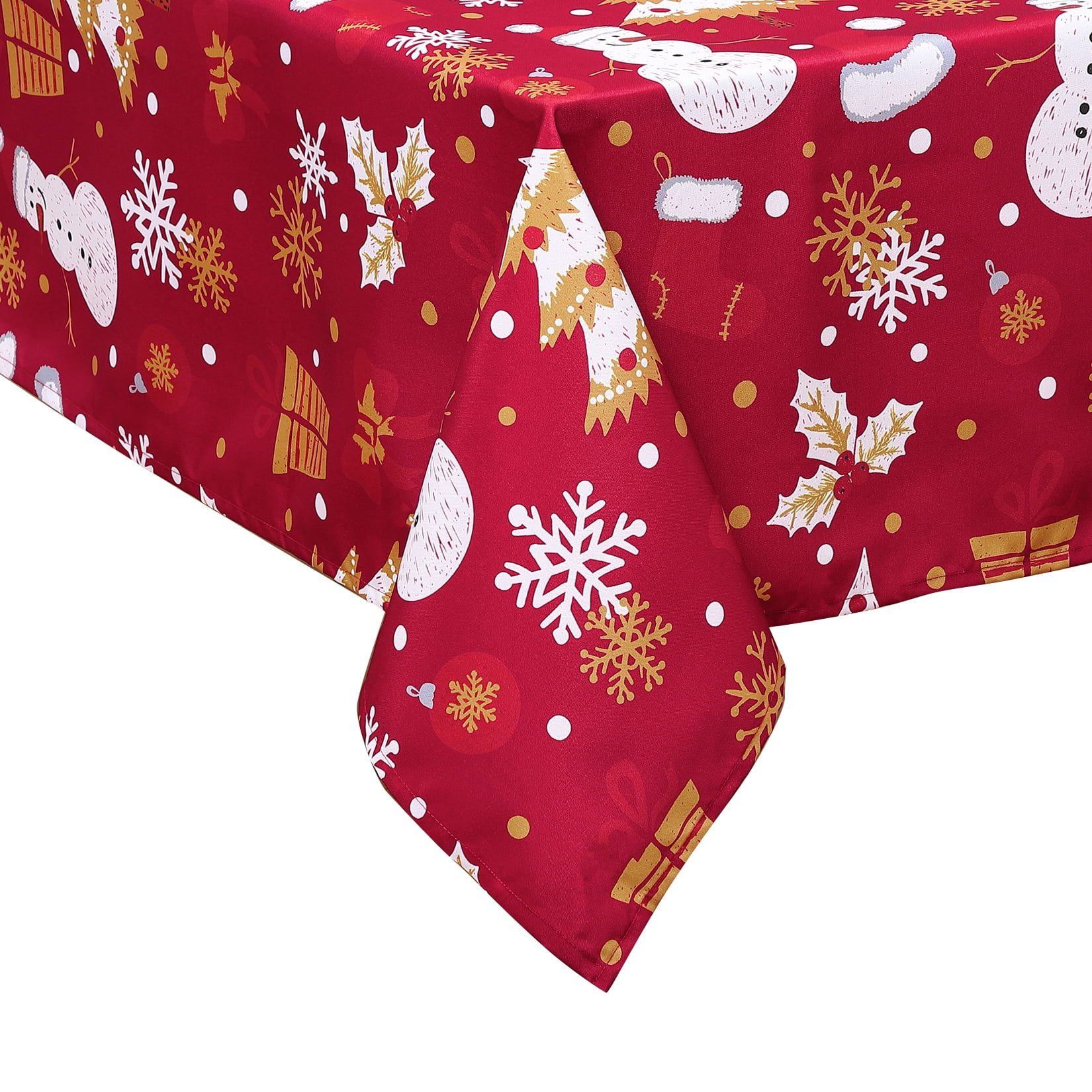 ZACOO Square Christmas Table Cover 52"x52" Waterproof Stain Resistant