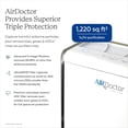 thumbnail image 6 of AirDoctor AD2000 Air Purifier for Small & Medium Rooms, Covers 305 Square Feet, with UltraHEPA + Carbon/VOC Filters, White, 6 of 9